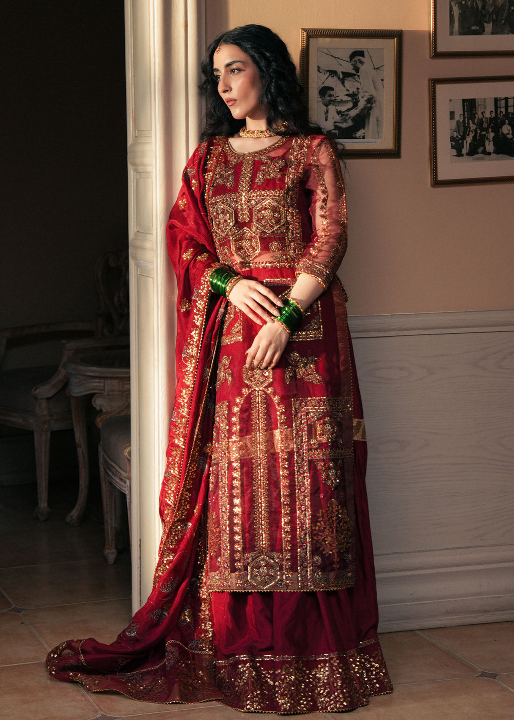 Ruby Veil – authentic Pakistani formal dress from the Laj by Lajwanti Runaway Formals 25 collection for women in the UK