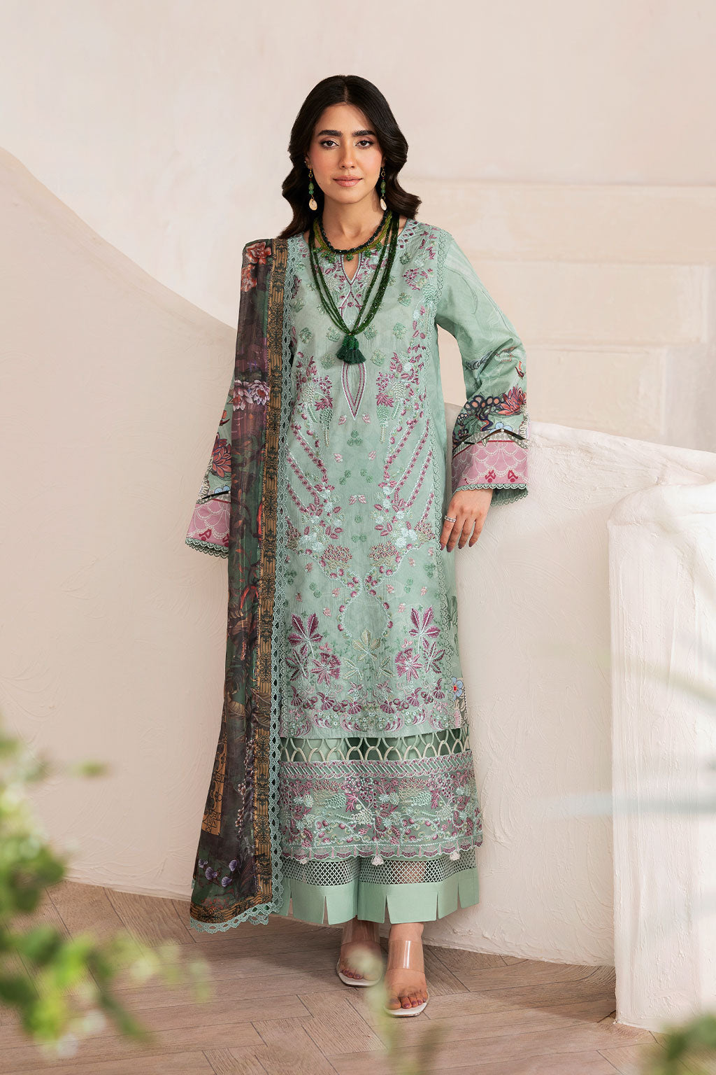 Ramsha | Mashaal Luxury Lawn | L-1405 by Ramsha - Designer Dress  - Type : Ladies Clothes - Available at Libayah - 100% Original 