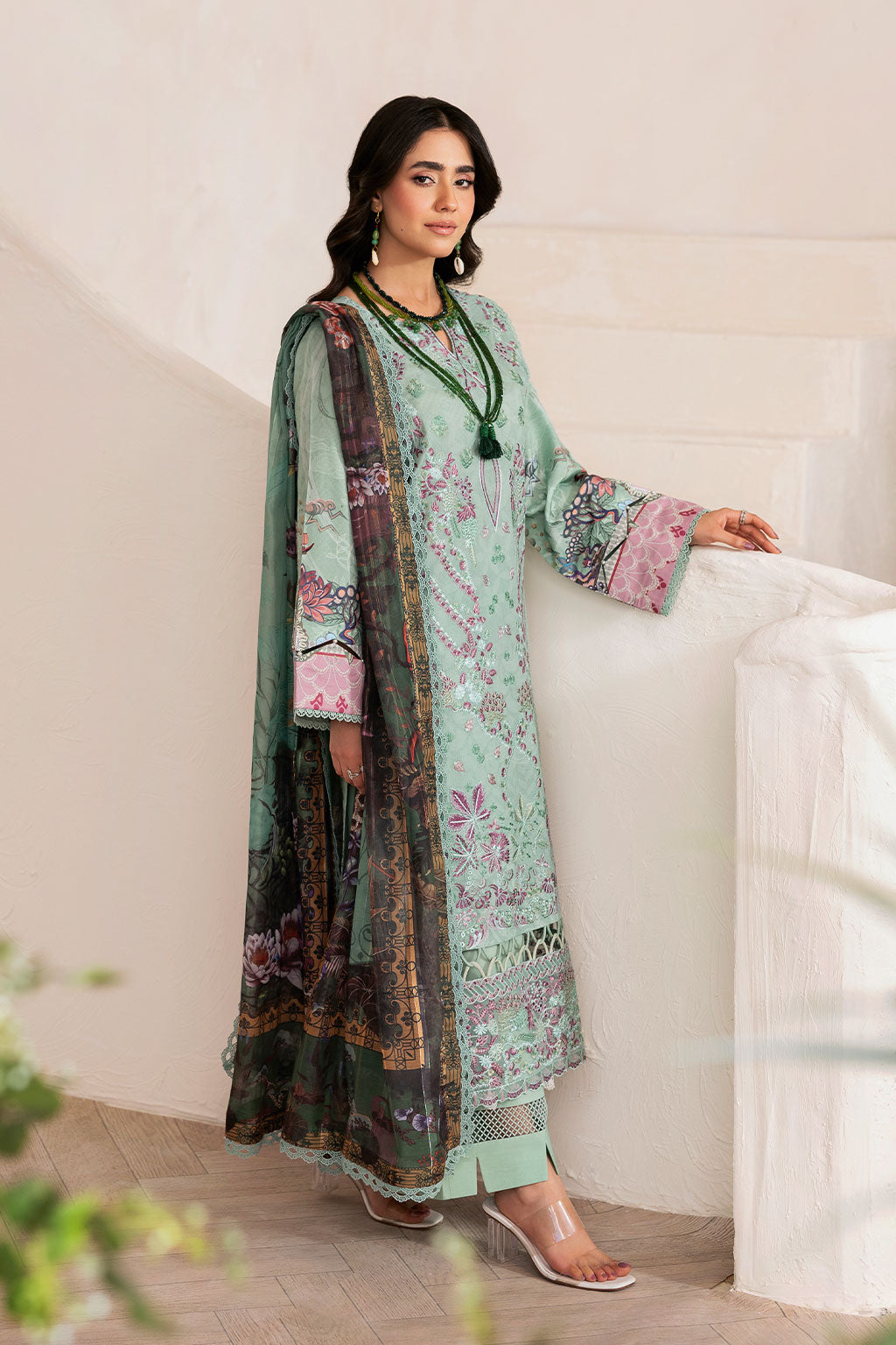 Ramsha | Mashaal Luxury Lawn | L-1405 by Ramsha - Designer Dress  - Type : Ladies Clothes - Available at Libayah - 100% Original 
