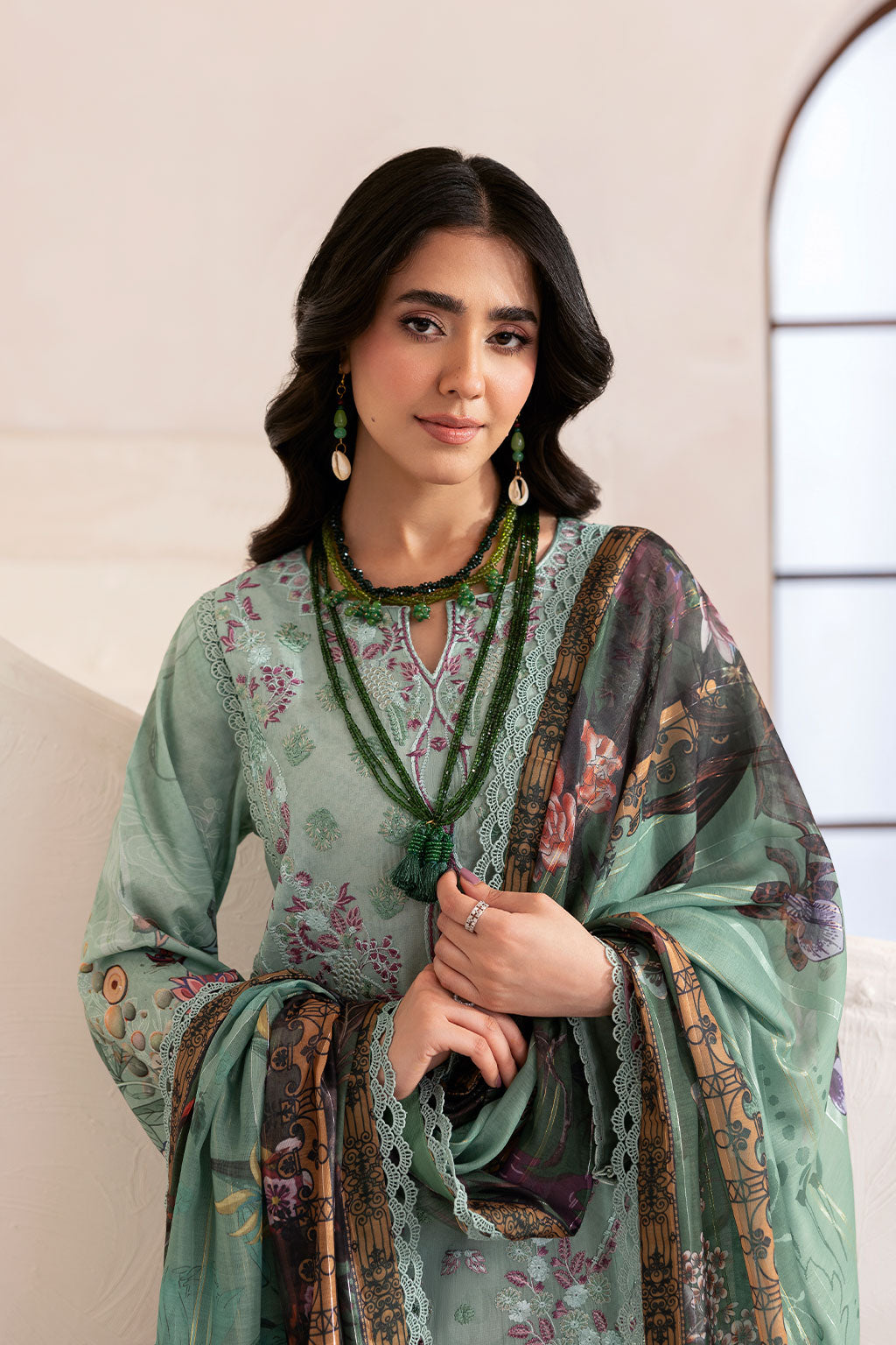 Ramsha | Mashaal Luxury Lawn | L-1405 by Ramsha - Designer Dress  - Type : Ladies Clothes - Available at Libayah - 100% Original 