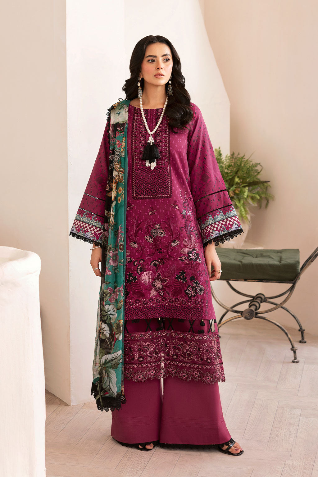 Ramsha | Mashaal Luxury Lawn |  L-1402 by Ramsha - Designer Dress  - Type : Ladies Clothes - Available at Libayah - 100% Original 