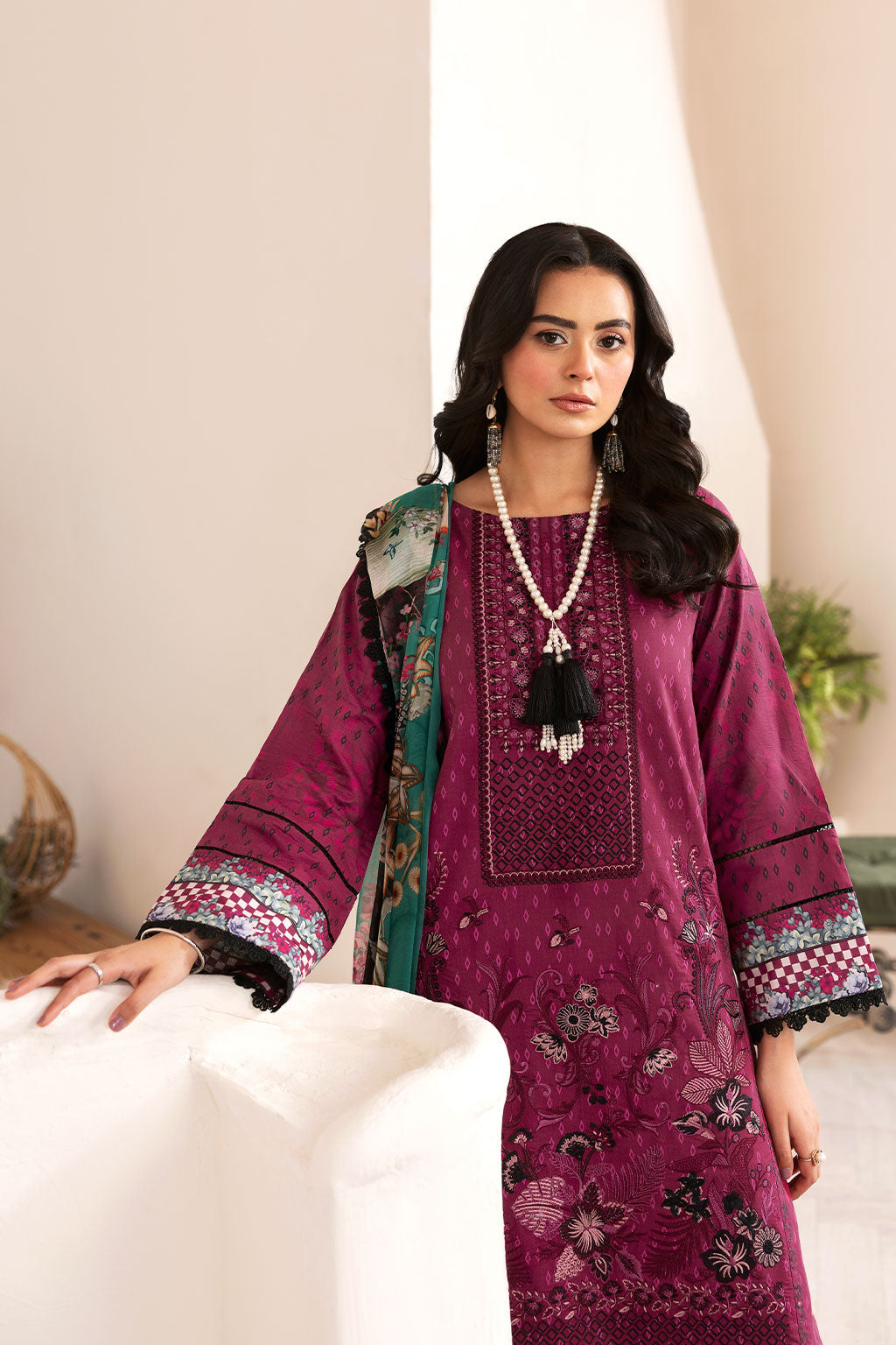 Ramsha | Mashaal Luxury Lawn |  L-1402 by Ramsha - Designer Dress  - Type : Ladies Clothes - Available at Libayah - 100% Original 