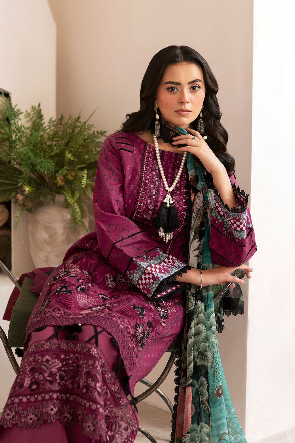 Ramsha | Mashaal Luxury Lawn |  L-1402 by Ramsha - Designer Dress  - Type : Ladies Clothes - Available at Libayah - 100% Original 
