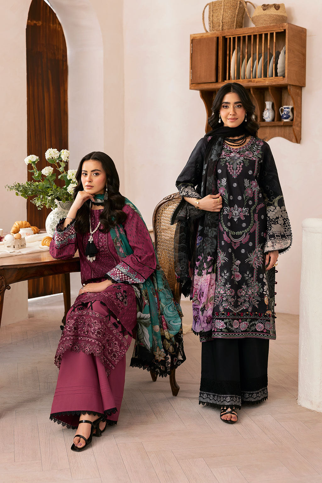 Ramsha | Mashaal Luxury Lawn | L-1403 by Ramsha - Designer Dress  - Type : Ladies Clothes - Available at Libayah - 100% Original 