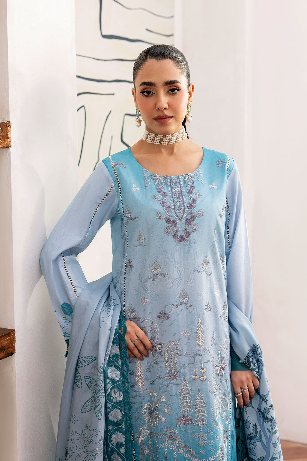 Ramsha | Mashaal Luxury Lawn |  L-1406 by Ramsha - Designer Dress  - Type : Ladies Clothes - Available at Libayah - 100% Original 