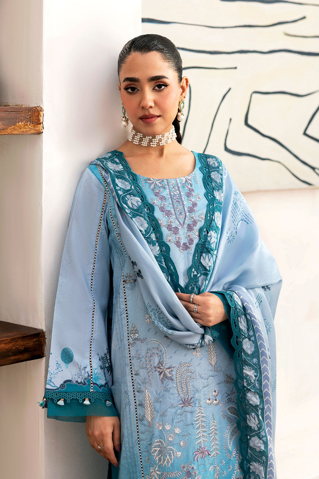 Ramsha | Mashaal Luxury Lawn |  L-1406 by Ramsha - Designer Dress  - Type : Ladies Clothes - Available at Libayah - 100% Original 