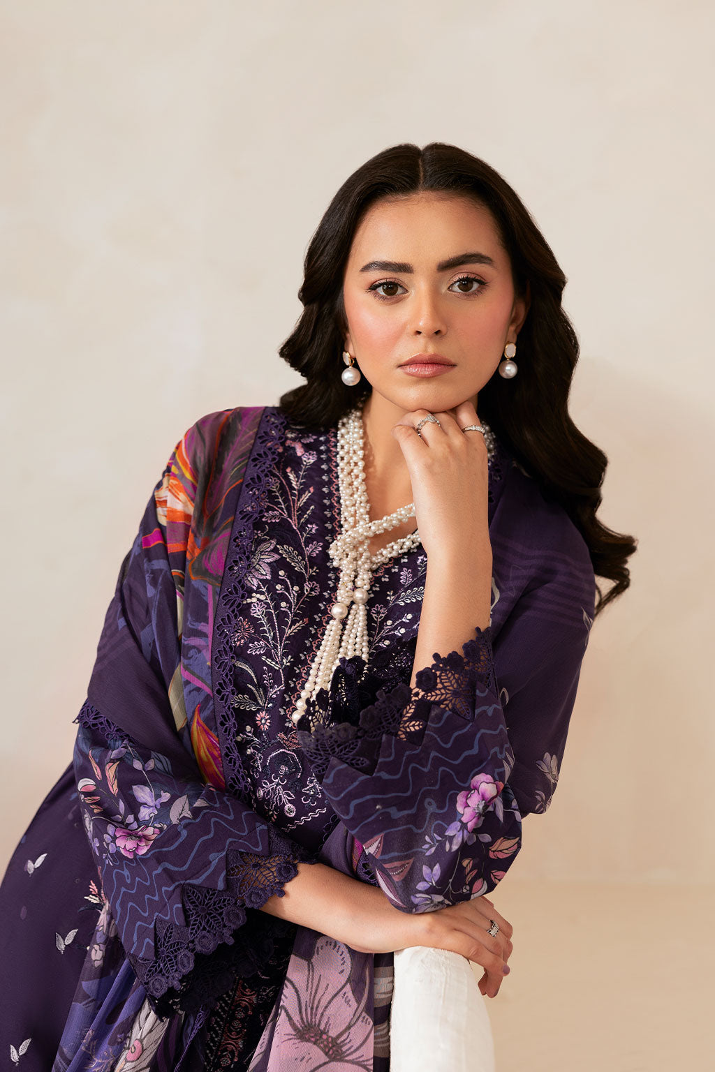 Ramsha | Mashaal Luxury Lawn | L-1401 by Ramsha - Designer Dress  - Type : Ladies Clothes - Available at Libayah - 100% Original 