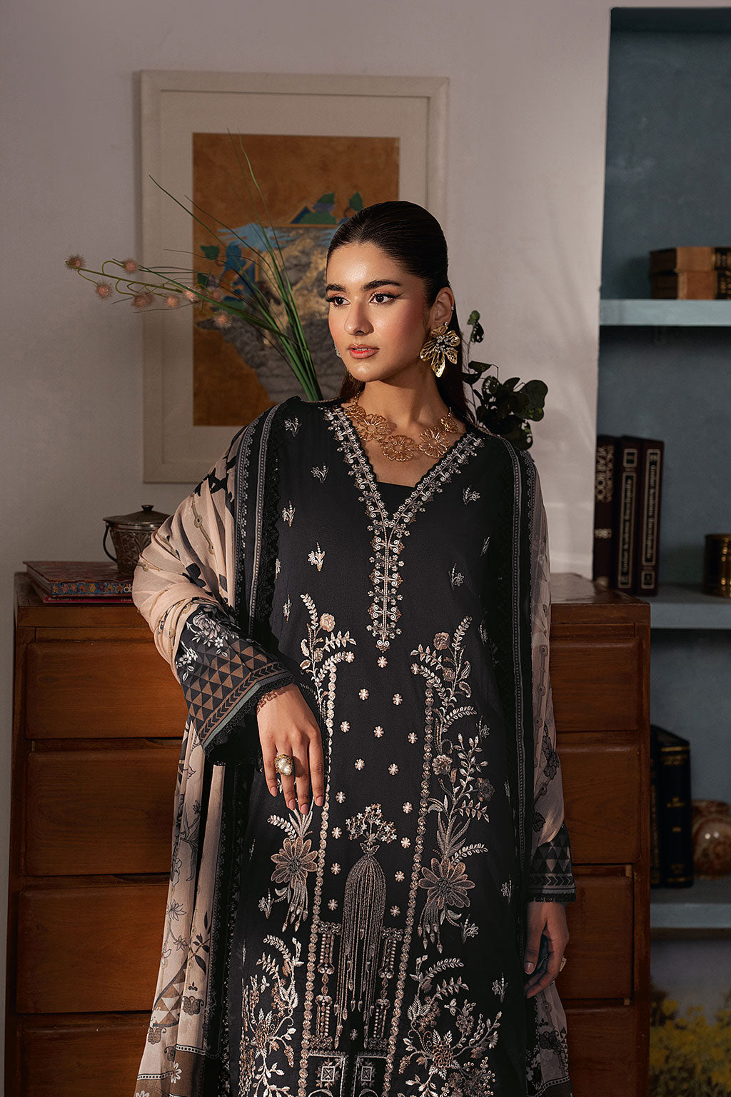 Ramsha | Mashal Luxury Lawn | L-1608 by Ramsha - Designer Dress  - Type : Ladies Clothes - Available at Libayah - 100% Original 