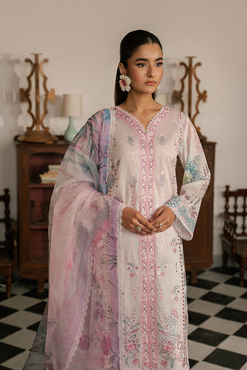 Ramsha | Mashal Luxury Lawn | L-1610 by Ramsha - Designer Dress  - Type : Ladies Clothes - Available at Libayah - 100% Original 