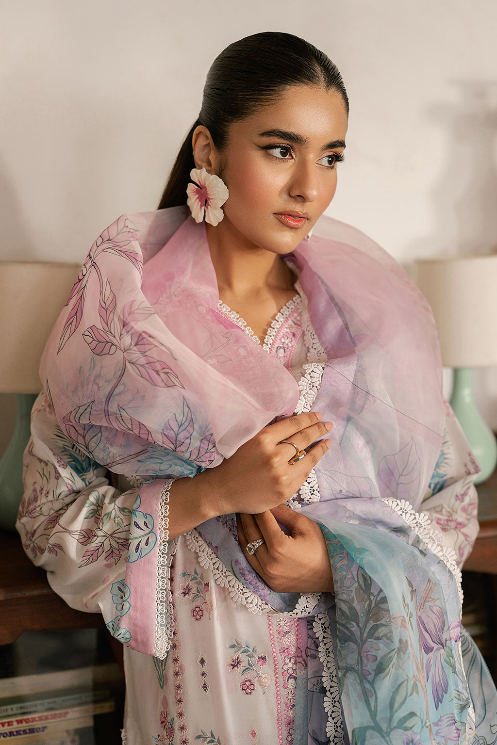 Ramsha | Mashal Luxury Lawn | L-1610 by Ramsha - Designer Dress  - Type : Ladies Clothes - Available at Libayah - 100% Original 