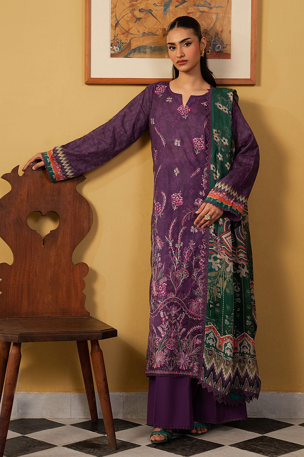Ramsha | Mashal Luxury Lawn | L-1605 by Ramsha - Designer Dress  - Type : Ladies Clothes - Available at Libayah - 100% Original 