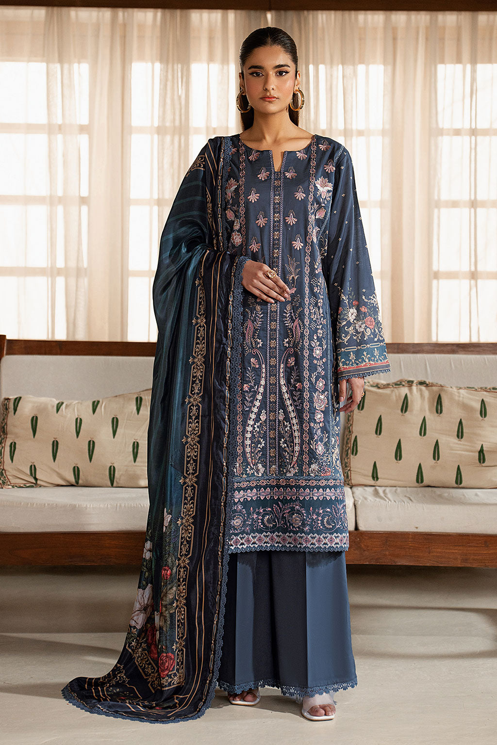 Ramsha | Mashal Luxury Lawn | L-1606 by Ramsha - Designer Dress  - Type : Ladies Clothes - Available at Libayah - 100% Original 
