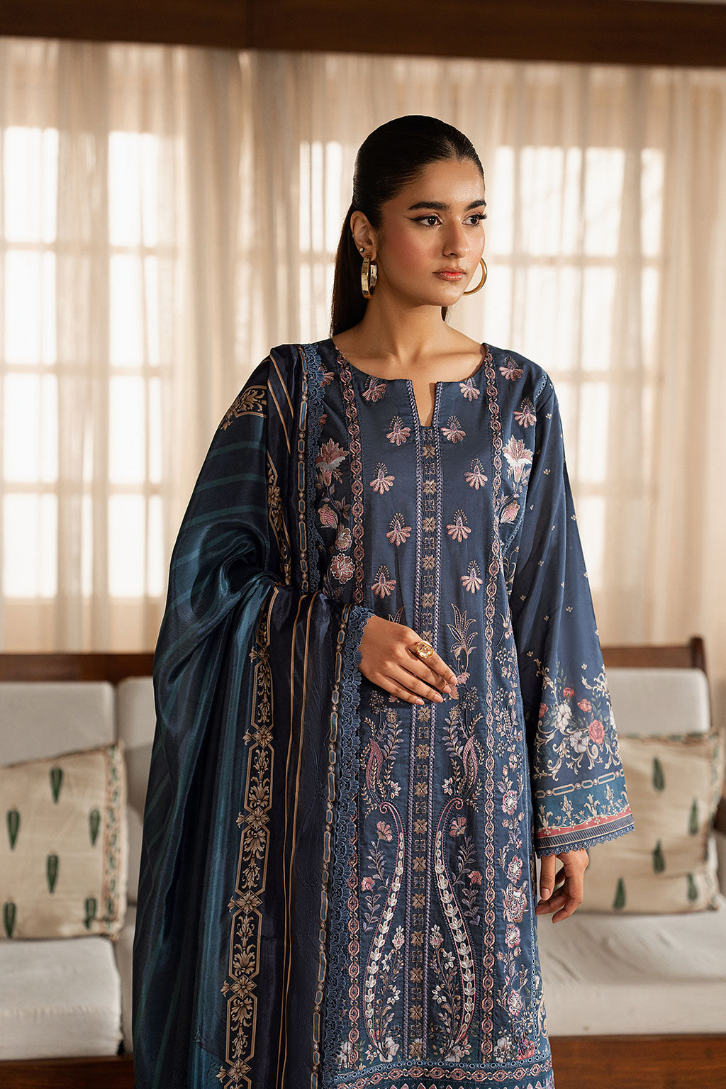 Ramsha | Mashal Luxury Lawn | L-1606 by Ramsha - Designer Dress  - Type : Ladies Clothes - Available at Libayah - 100% Original 