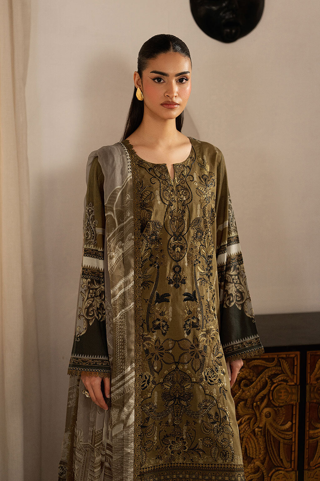 Ramsha | Mashal Luxury Lawn | L-1612 by Ramsha - Designer Dress  - Type : Ladies Clothes - Available at Libayah - 100% Original 