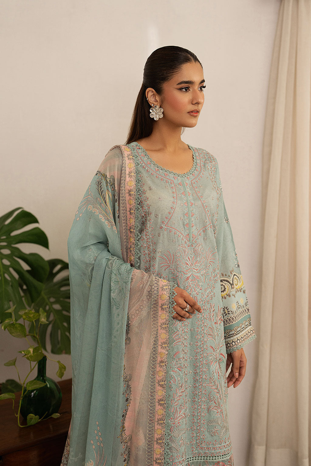 Ramsha | Mashal Luxury Lawn | L-1604 by Ramsha - Designer Dress  - Type : Ladies Clothes - Available at Libayah - 100% Original 