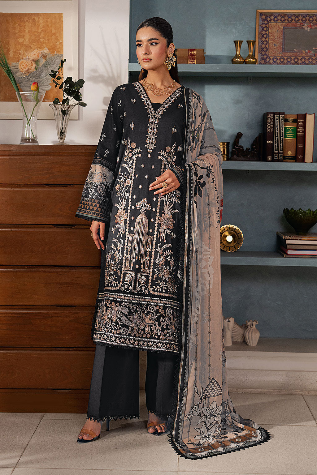 Ramsha | Mashal Luxury Lawn | L-1608 by Ramsha - Designer Dress  - Type : Ladies Clothes - Available at Libayah - 100% Original 