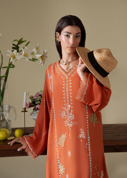 Amber Aura – authentic Pakistani dress from the Saira Shakira Basic Pret 25 collection for women in the UK.