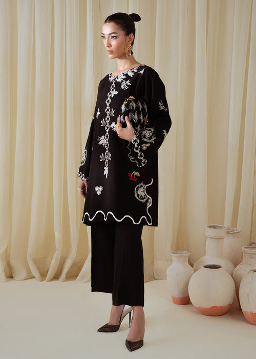 Dark Dust – authentic Pakistani dress from the Saira Shakira Basic Pret 25 collection for women in the UK.