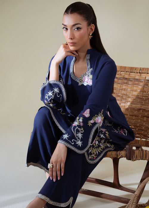 Dark Bloom – authentic Pakistani dress from the Saira Shakira Basic Pret 25 collection for women in the UK.