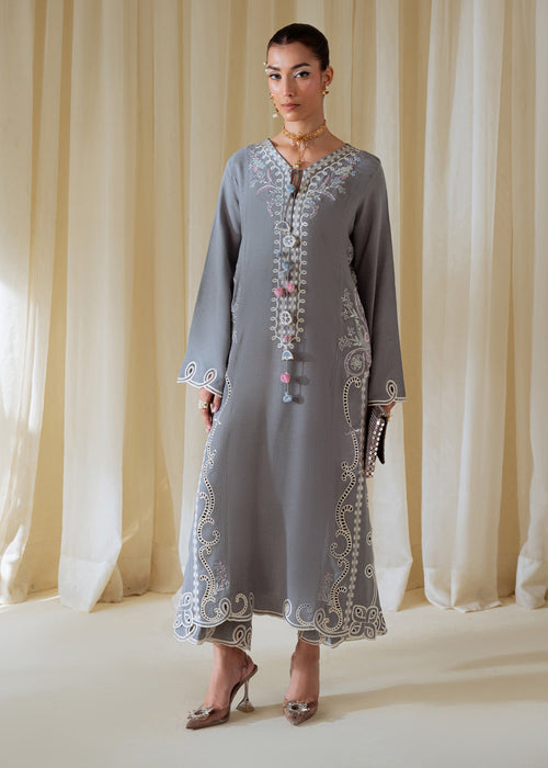 Sapphire Whisper – authentic Pakistani dress from the Saira Shakira Basic Pret 25 collection for women in the UK.