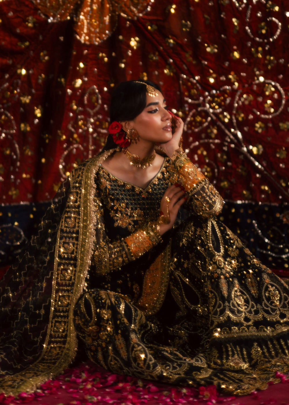 Maria Osama Khan | Jhil Mil Wedding Festive | Surmayi - Maria Osama by Maria Osama Khan - Designer Dress  - Type : Ladies Clothes - Available at Libayah - 100% Original 