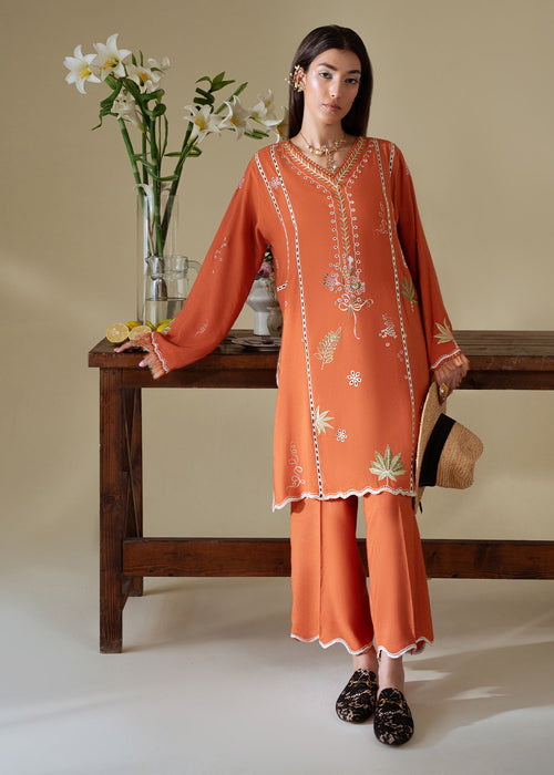 Amber Aura – authentic Pakistani dress from the Saira Shakira Basic Pret 25 collection for women in the UK.