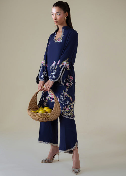 Dark Bloom – authentic Pakistani dress from the Saira Shakira Basic Pret 25 collection for women in the UK.