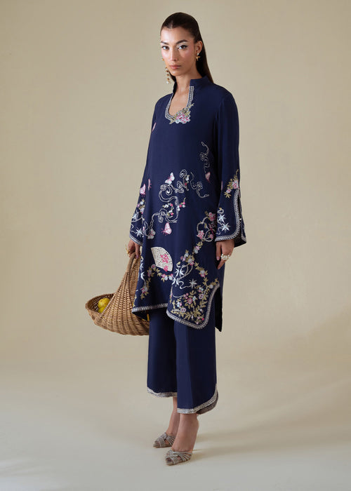 Dark Bloom – authentic Pakistani dress from the Saira Shakira Basic Pret 25 collection for women in the UK.