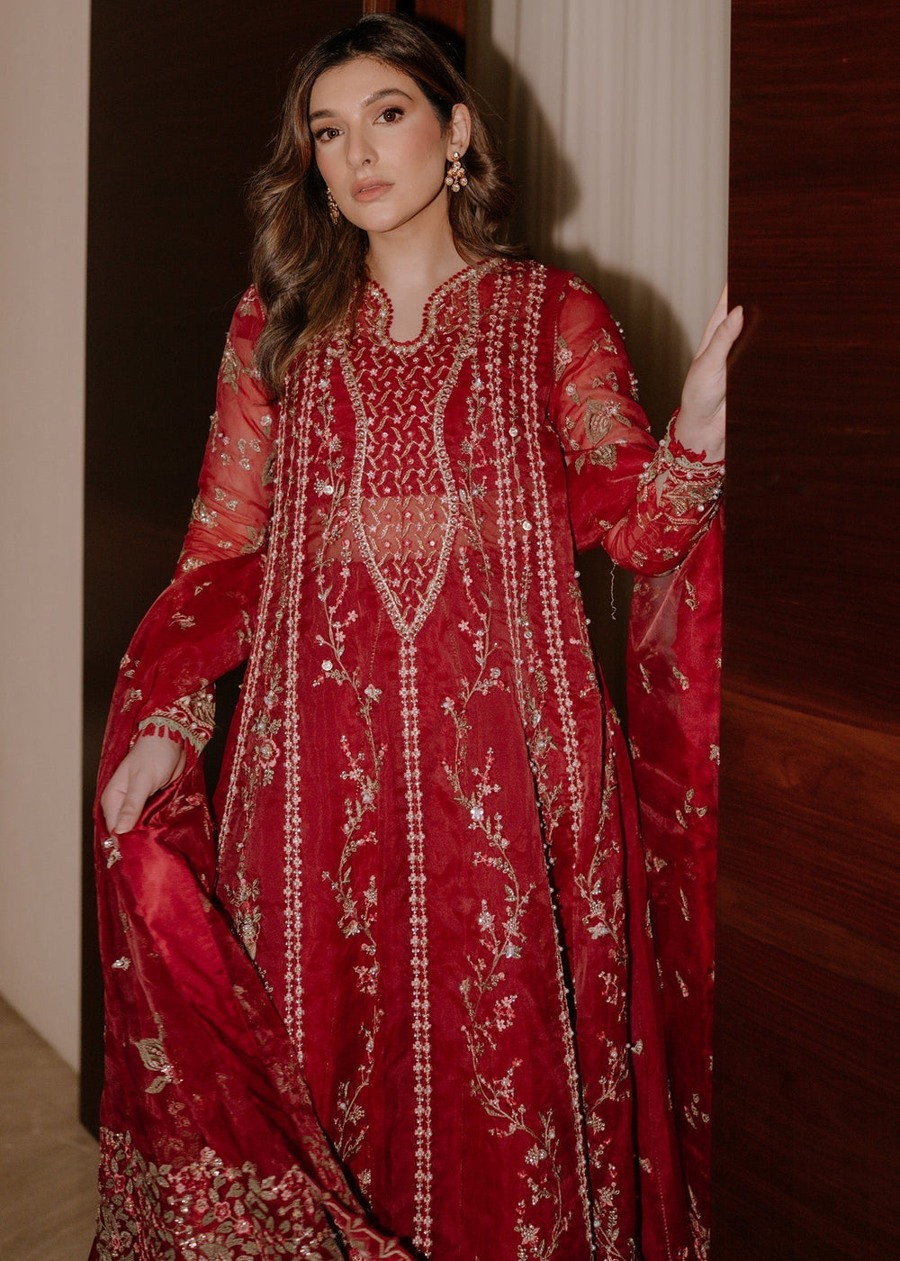 Sadaf Fawad Khan | Festive 25 | Scarlet by Sadaf Fawad Khan - Designer Dress  - Type : Ladies Clothes - Available at Libayah - 100% Original 