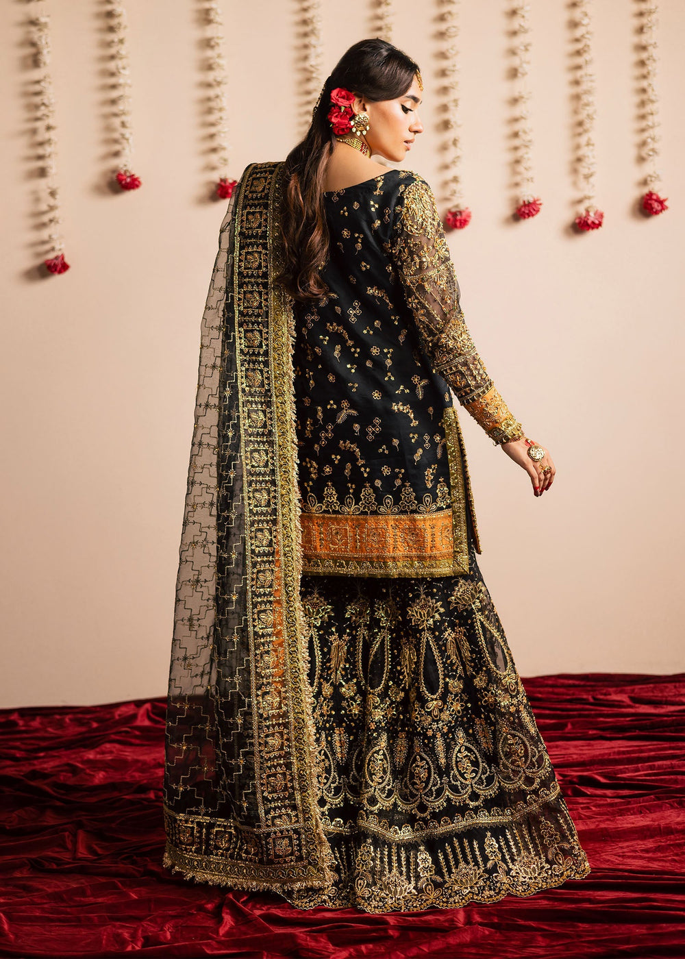 Maria Osama Khan | Jhil Mil Wedding Festive | Surmayi - Maria Osama by Maria Osama Khan - Designer Dress  - Type : Ladies Clothes - Available at Libayah - 100% Original 