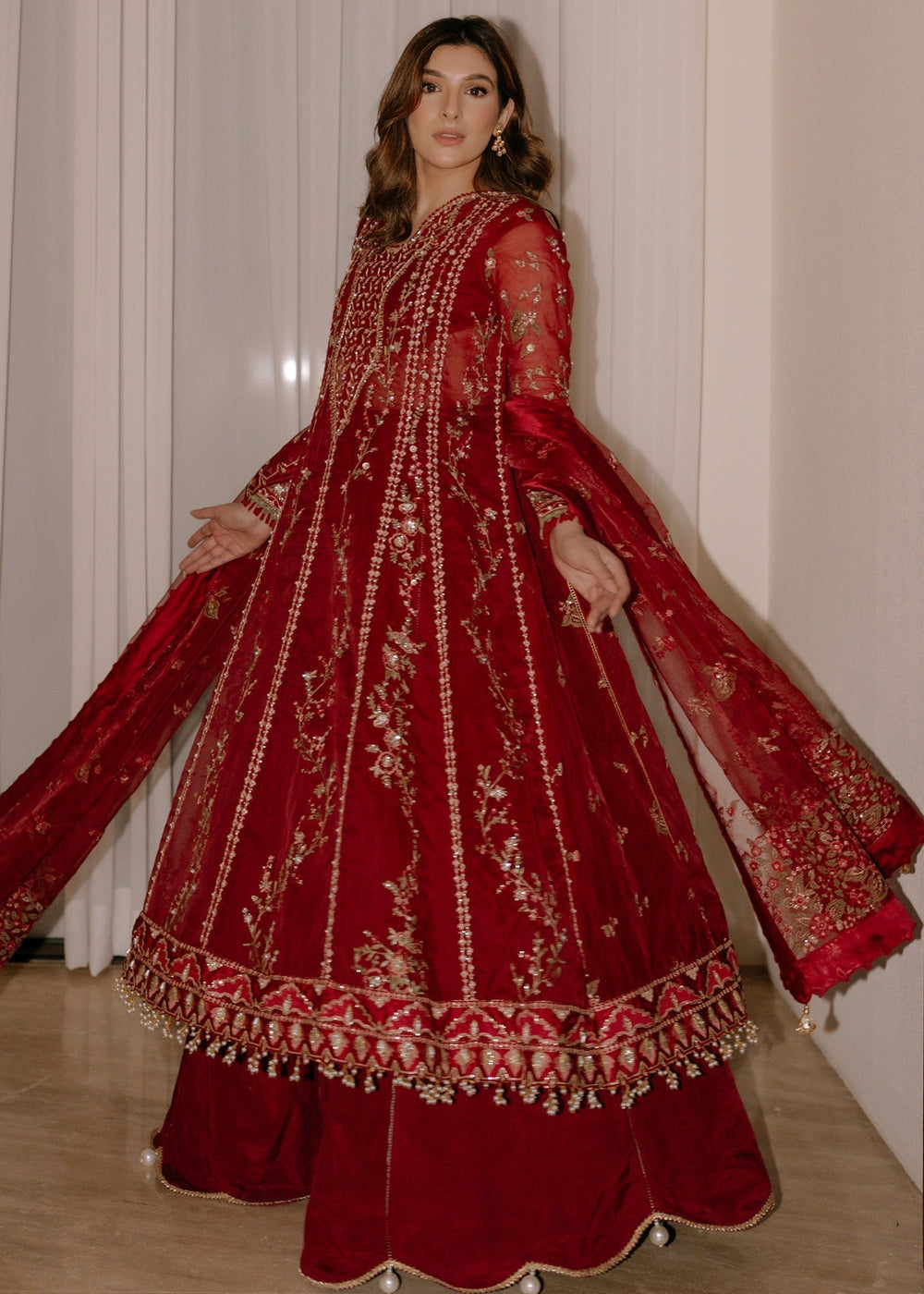 Sadaf Fawad Khan | Festive 25 | Scarlet by Sadaf Fawad Khan - Designer Dress  - Type : Ladies Clothes - Available at Libayah - 100% Original 