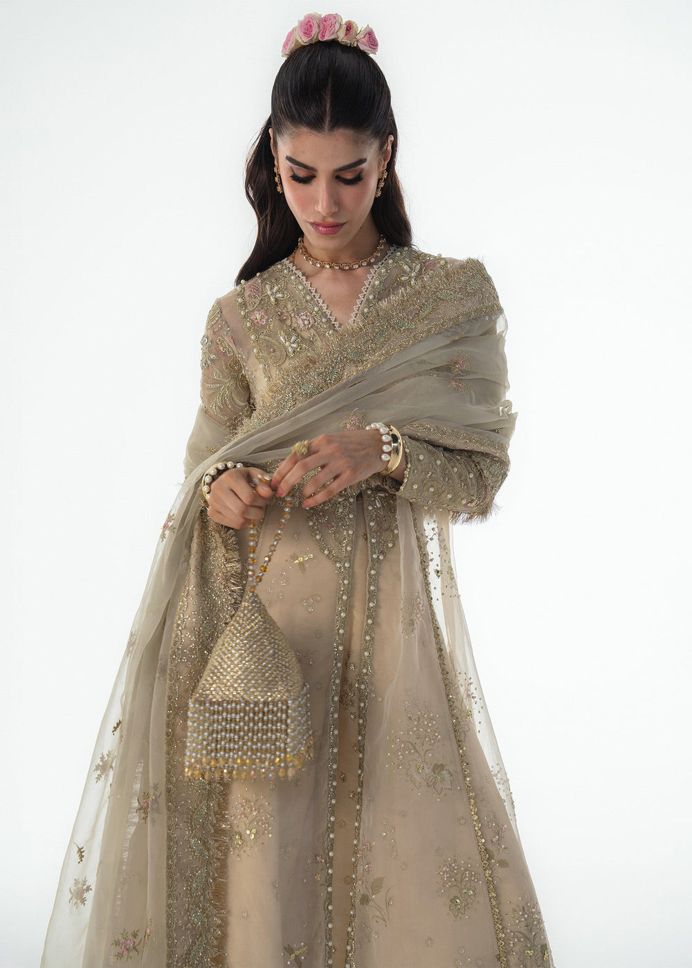 Sadaf Fawad Khan | Festive 25 | Ivory Celeste by Sadaf Fawad Khan - Designer Dress  - Type : Ladies Clothes - Available at Libayah - 100% Original 