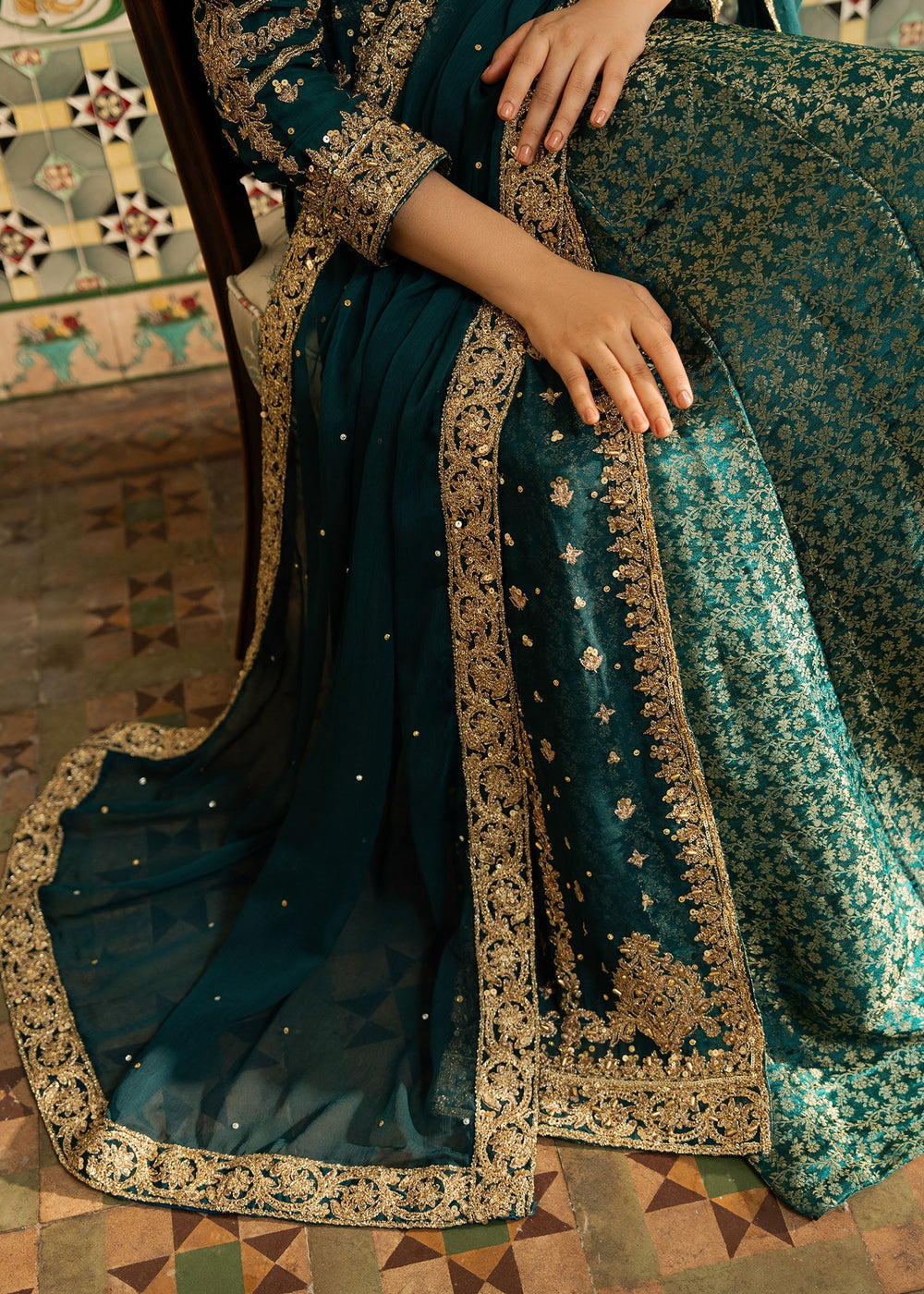Haseens | Nawabzadi Formals | Raushan by Haseens - Designer Dress  - Type : Ladies Clothes - Available at Libayah - 100% Original 