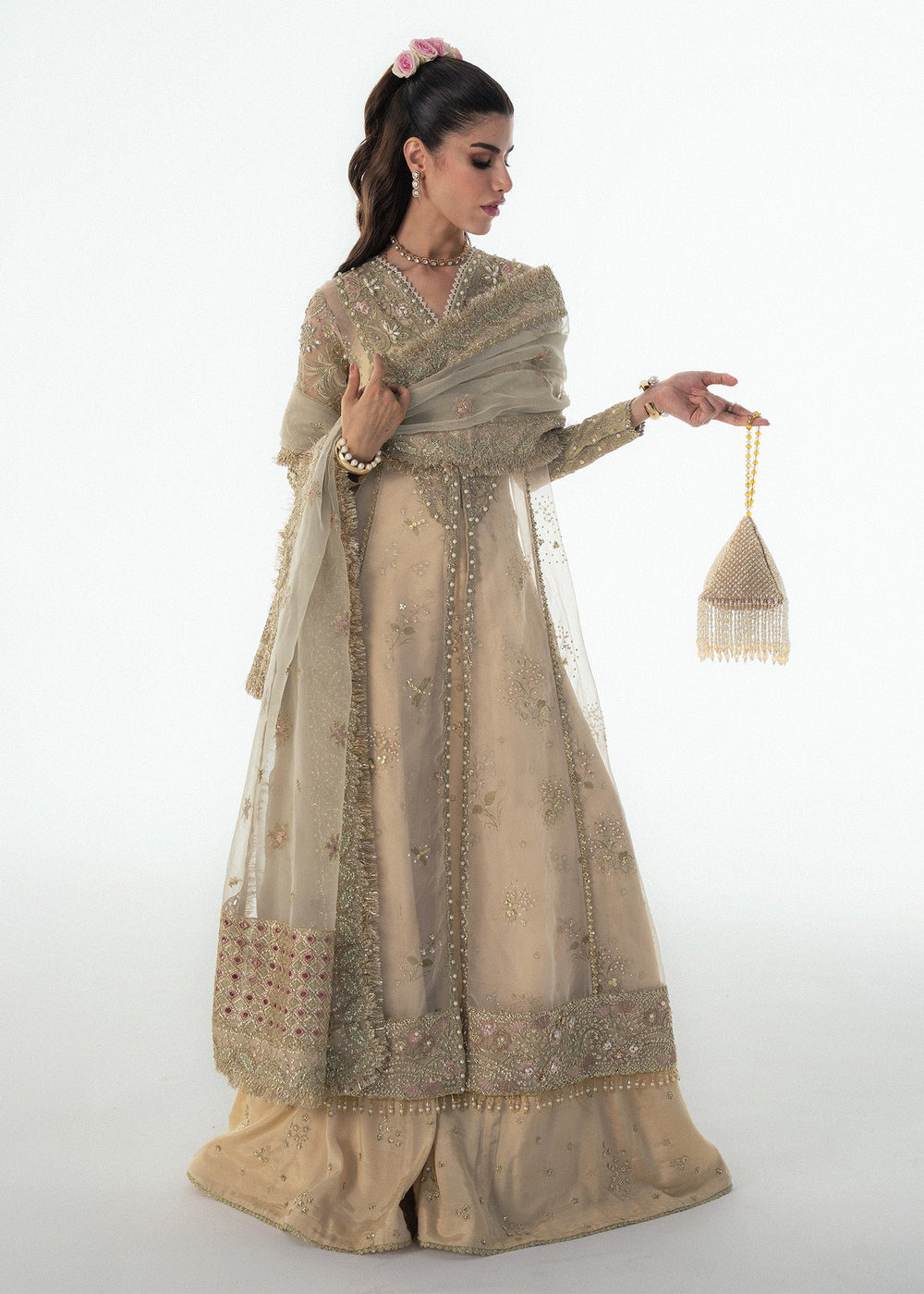 Sadaf Fawad Khan | Festive 25 | Ivory Celeste by Sadaf Fawad Khan - Designer Dress  - Type : Ladies Clothes - Available at Libayah - 100% Original 