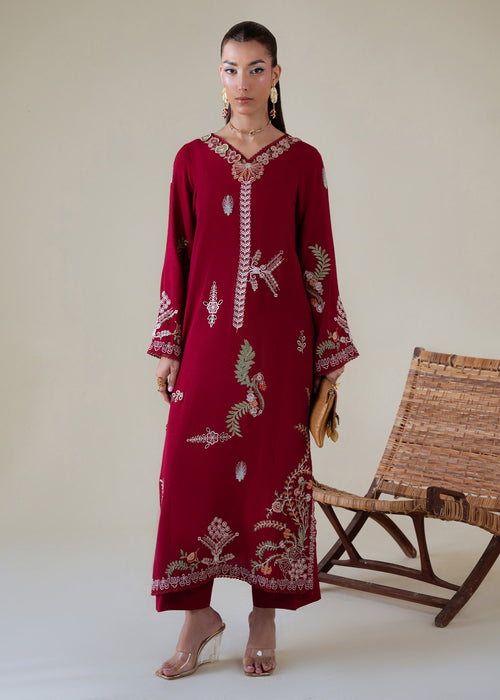 Flame – authentic Pakistani dress from the Saira Shakira Basic Pret 25 collection for women in the UK.