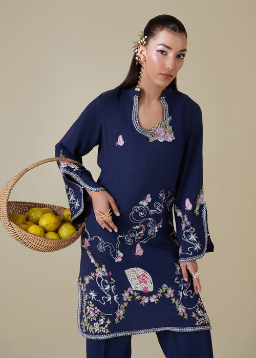 Dark Bloom – authentic Pakistani dress from the Saira Shakira Basic Pret 25 collection for women in the UK.