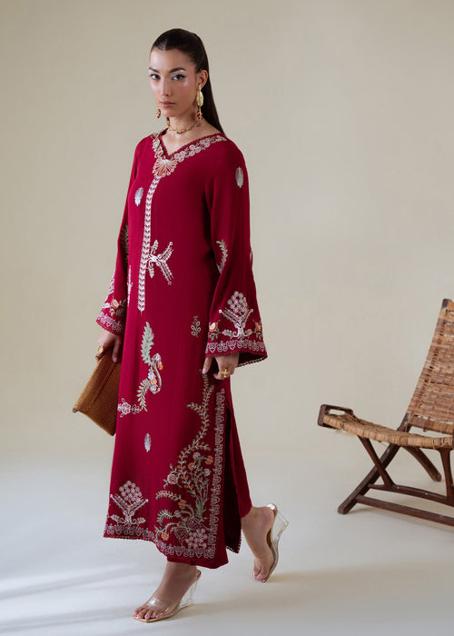 Flame – authentic Pakistani dress from the Saira Shakira Basic Pret 25 collection for women in the UK.