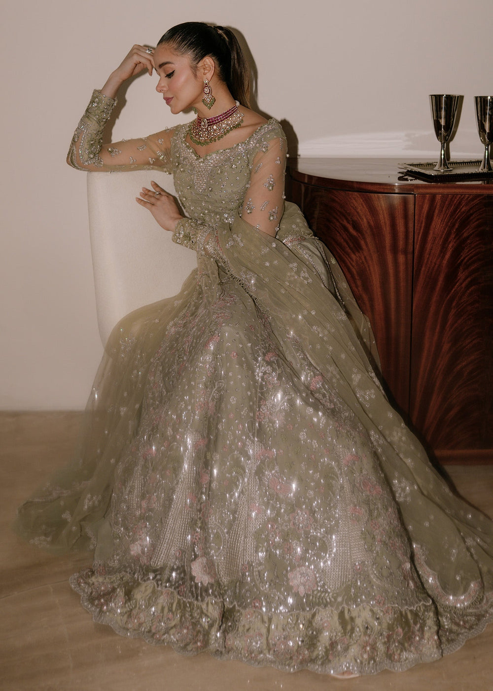 Sadaf Fawad Khan | Festive 25 | Seafoam by Sadaf Fawad Khan - Designer Dress  - Type : Ladies Clothes - Available at Libayah - 100% Original 