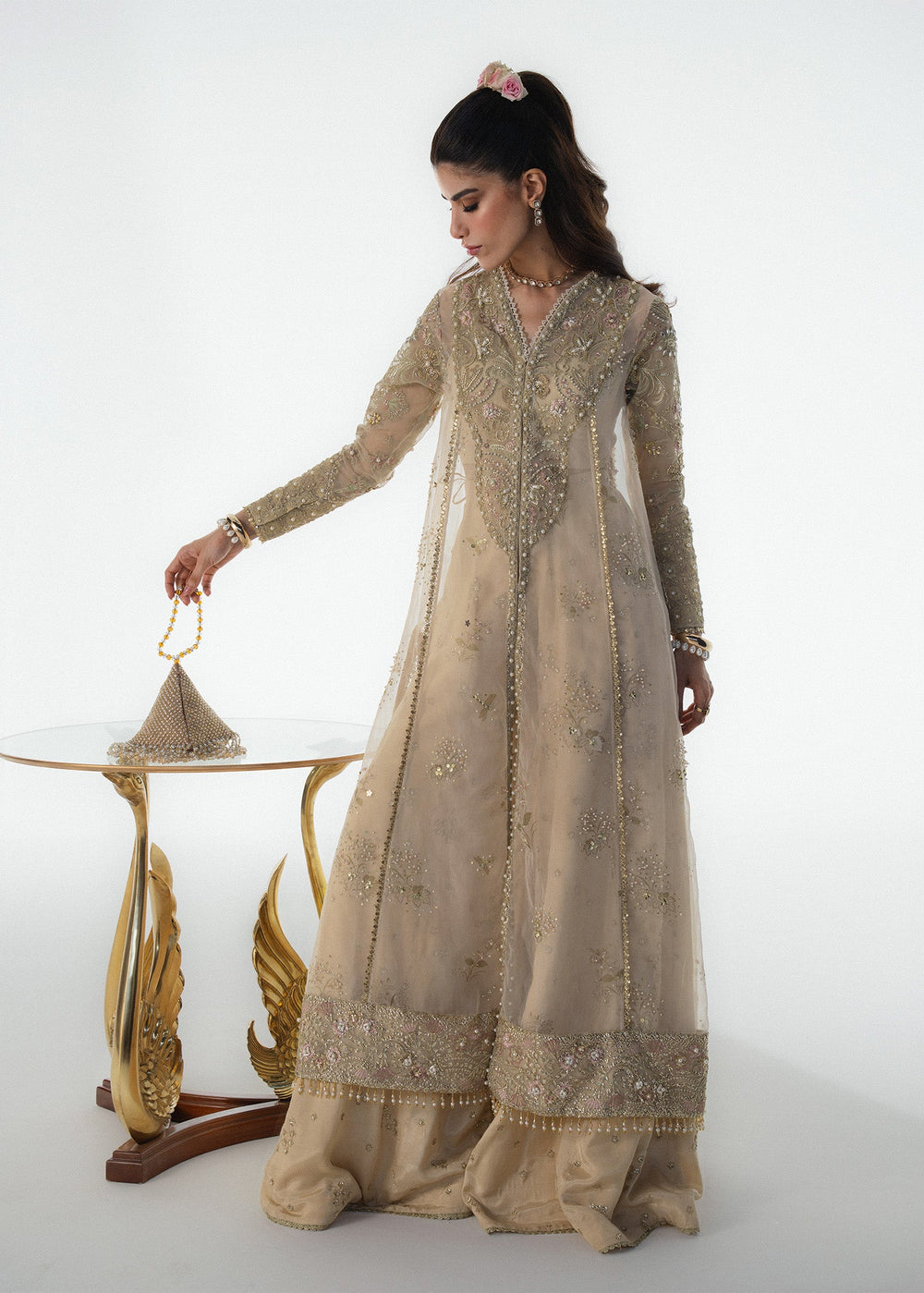 Sadaf Fawad Khan | Festive 25 | Ivory Celeste by Sadaf Fawad Khan - Designer Dress  - Type : Ladies Clothes - Available at Libayah - 100% Original 