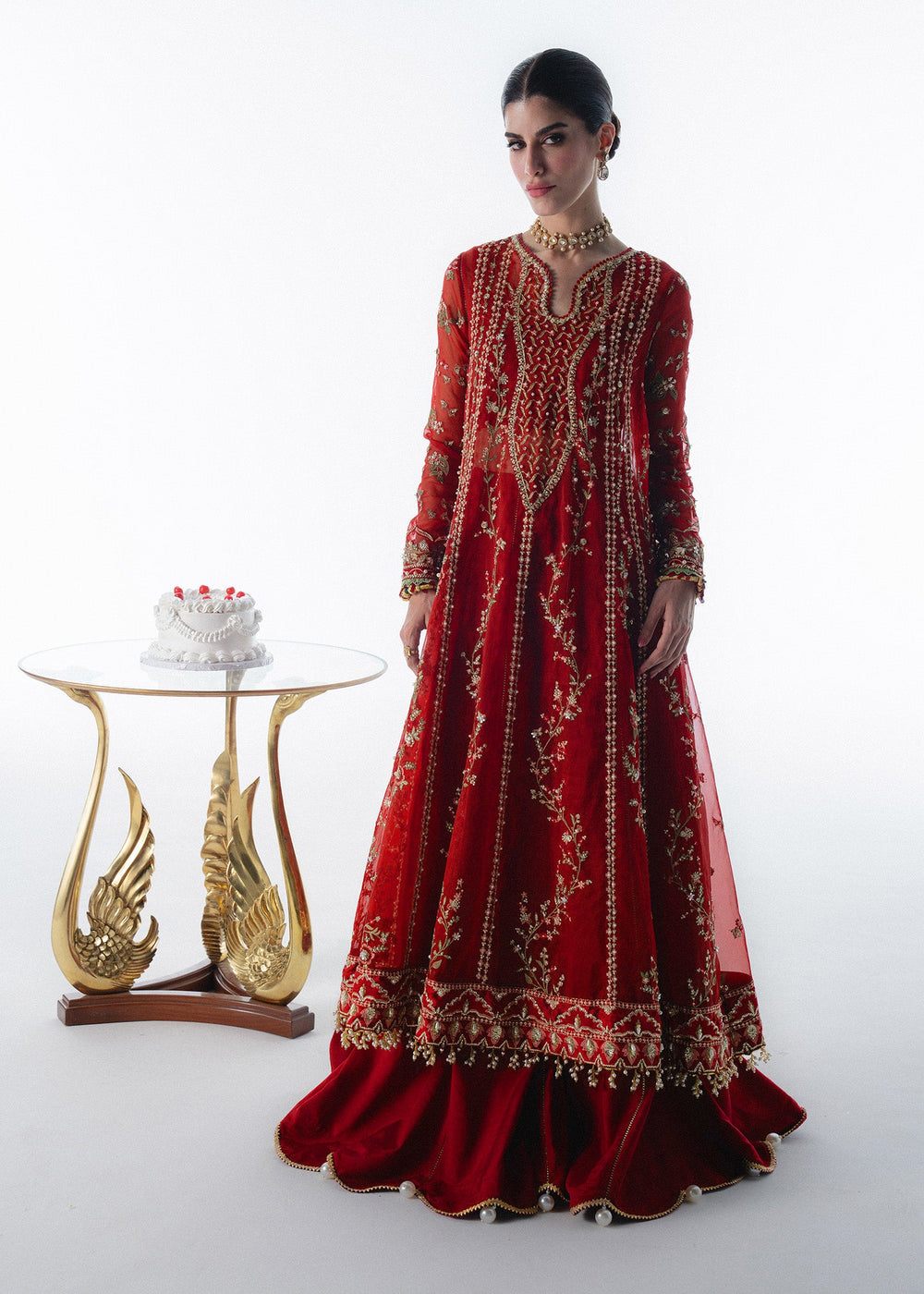 Sadaf Fawad Khan | Festive 25 | Scarlet by Sadaf Fawad Khan - Designer Dress  - Type : Ladies Clothes - Available at Libayah - 100% Original 