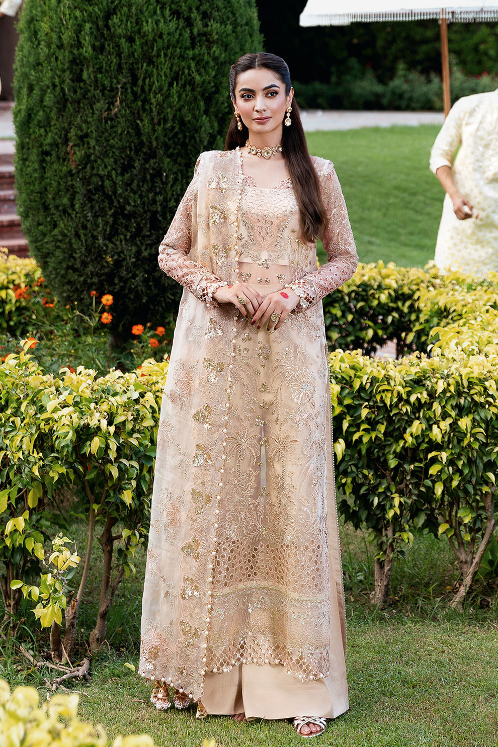 Shagna | Mehfil Festive Formals | SF-05- SUNDAL - by Libayah - Registered Vendor of : Shagna - 100% Original Designer Dress