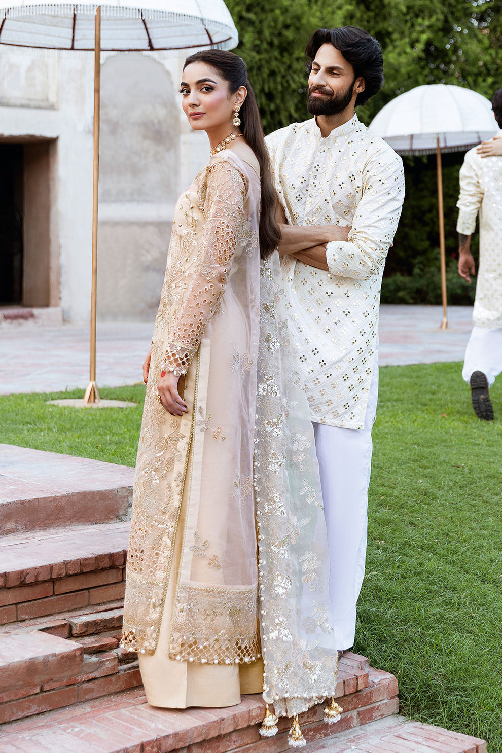 Shagna | Mehfil Festive Formals | SF-05- SUNDAL - by Libayah - Registered Vendor of : Shagna - 100% Original Designer Dress