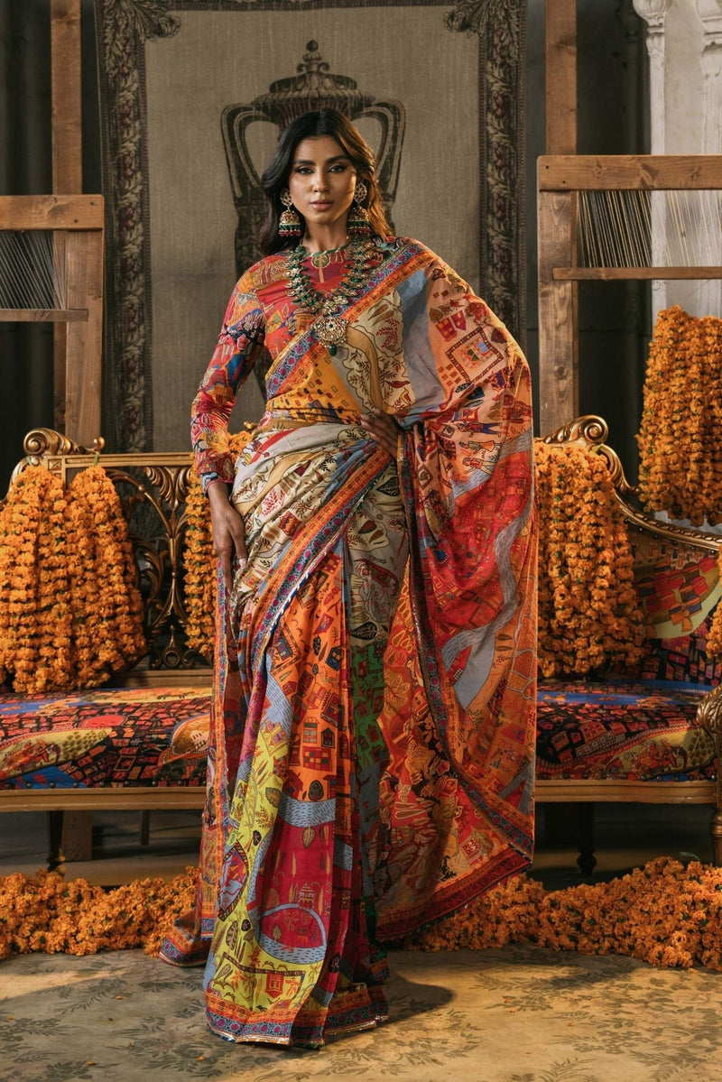 Fahad Hussayn | Lawn Banger | Mewar by Fahad Hussayn - Designer Dress - Type: Ladies Clothes - Available at Libayah - 100% Original