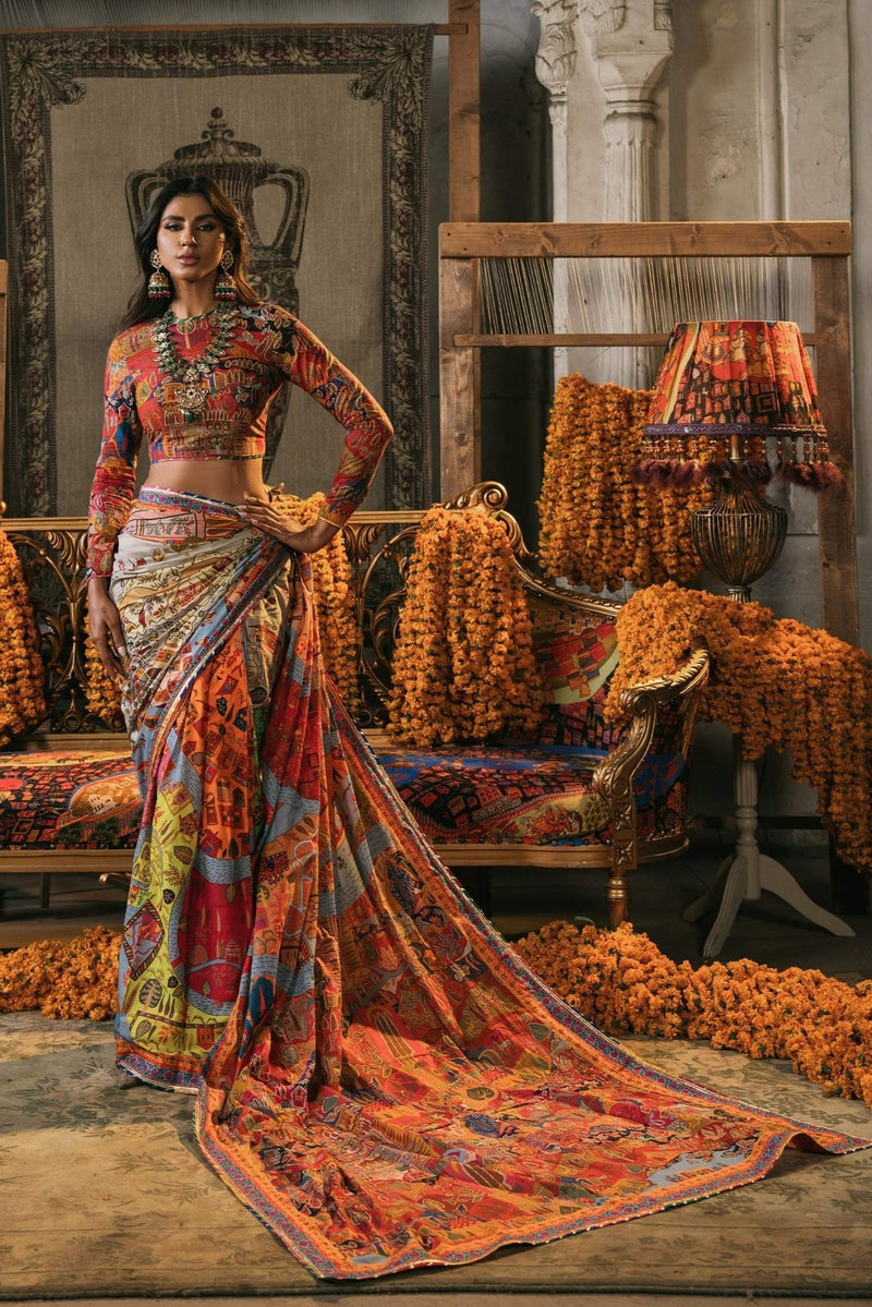 Fahad Hussayn | Lawn Banger | Mewar by Fahad Hussayn - Designer Dress - Type: Ladies Clothes - Available at Libayah - 100% Original