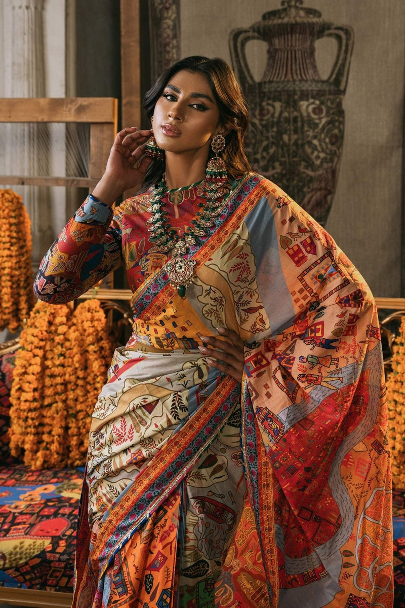 Fahad Hussayn | Lawn Banger | Mewar by Fahad Hussayn - Designer Dress - Type: Ladies Clothes - Available at Libayah - 100% Original