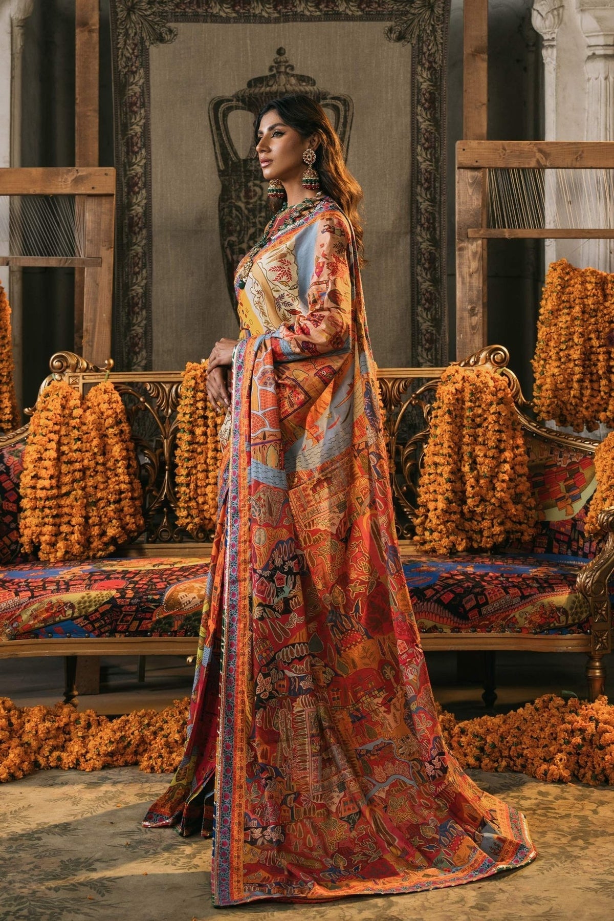 Fahad Hussayn | Lawn Banger | Mewar by Fahad Hussayn - Designer Dress - Type: Ladies Clothes - Available at Libayah - 100% Original