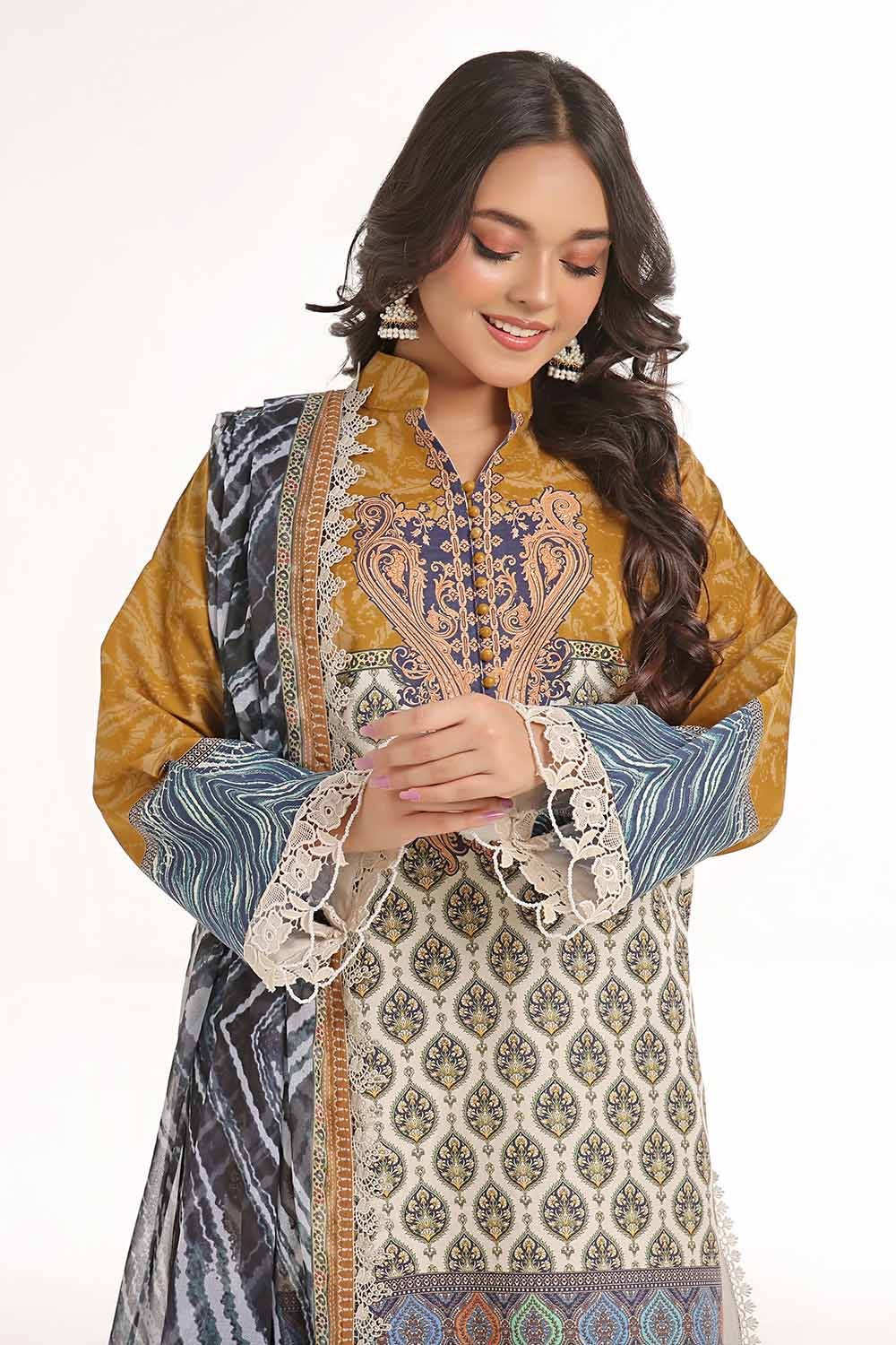 Gul Ahmed | MalMal Collection 24 | MFL-42003 by Gul Ahmed - Designer Dress - Type: Luxury - Available at Libayah - 100% Original
