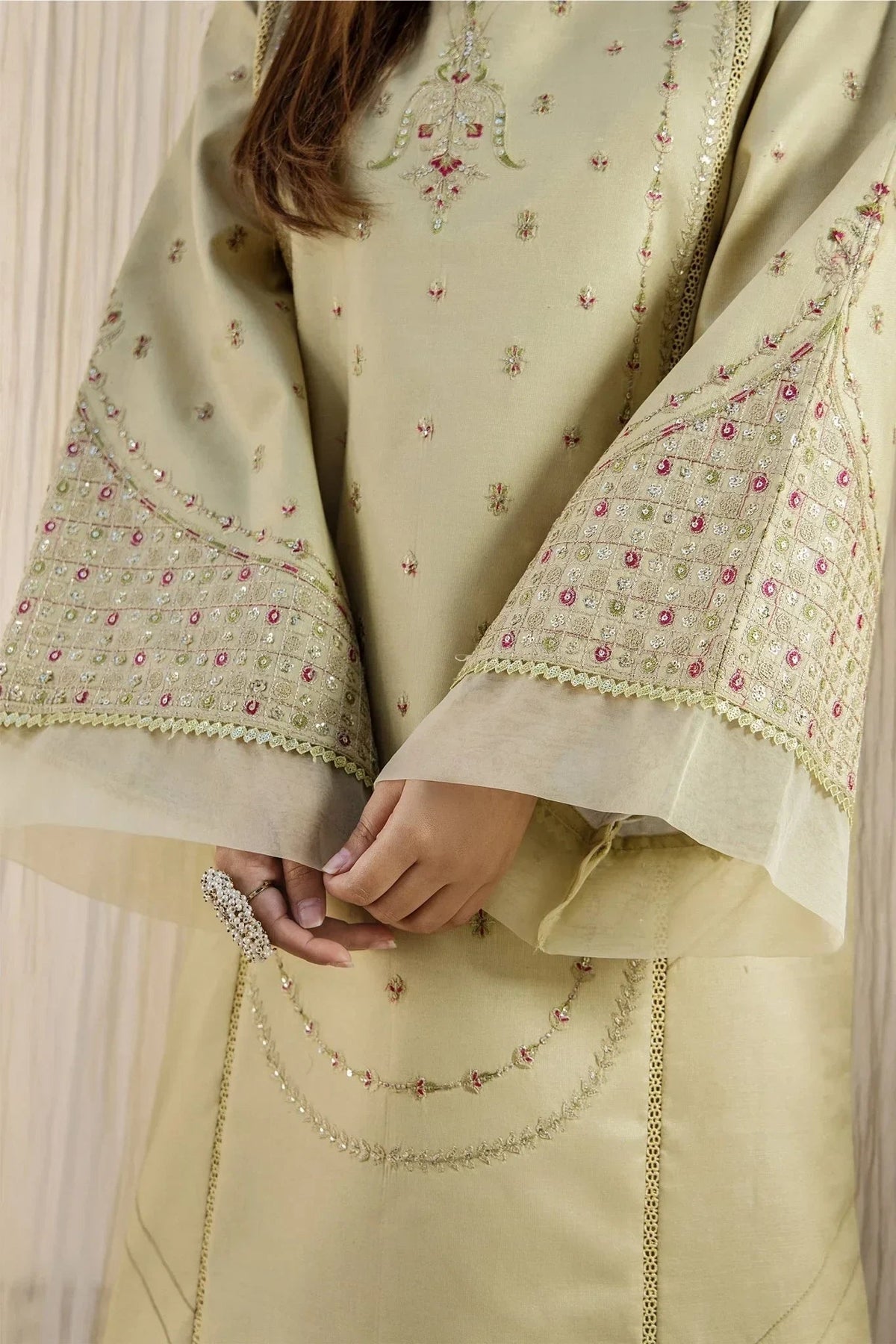 Rajwani | Sohani Casual Pret | MINT GOLD