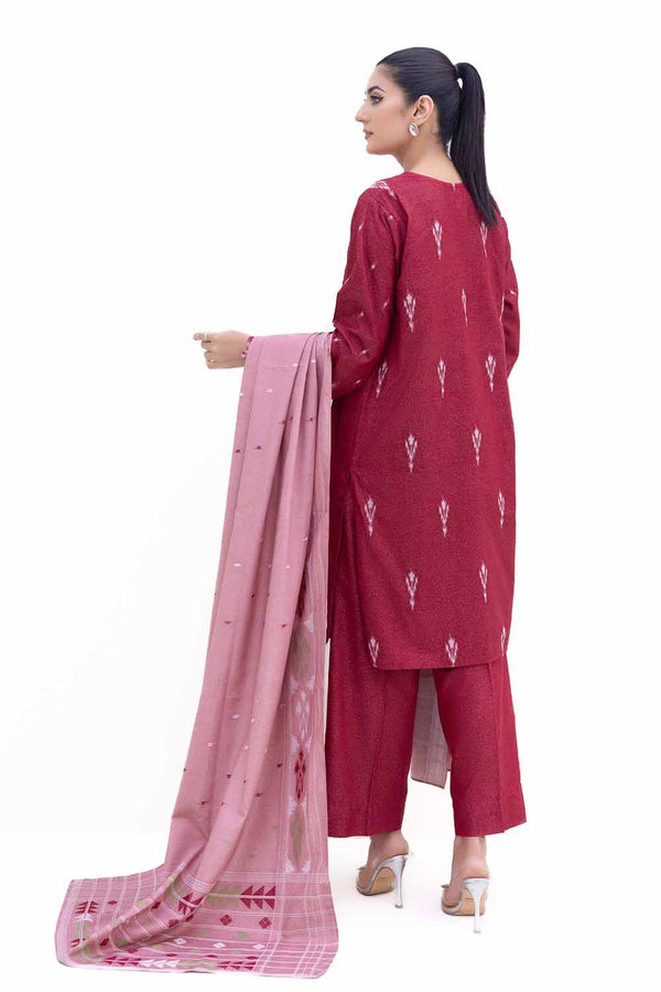 Gul Ahmed | Winter Collection 24 | Karandi Suit with Jacquard Dupatta MJ-42060 by Gul Ahmed - Designer Dress - Type: Ladies Clothes - Available at Libayah - 100% Original
