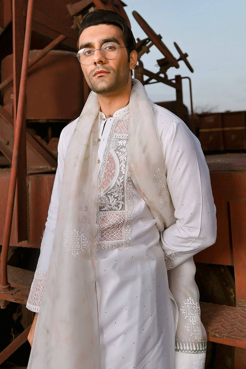 Pakistani Menswear | MNR-RAWISH by Libayah Ltd. - Designer Dress - Type: Menswear - Available at Libayah - 100% Original